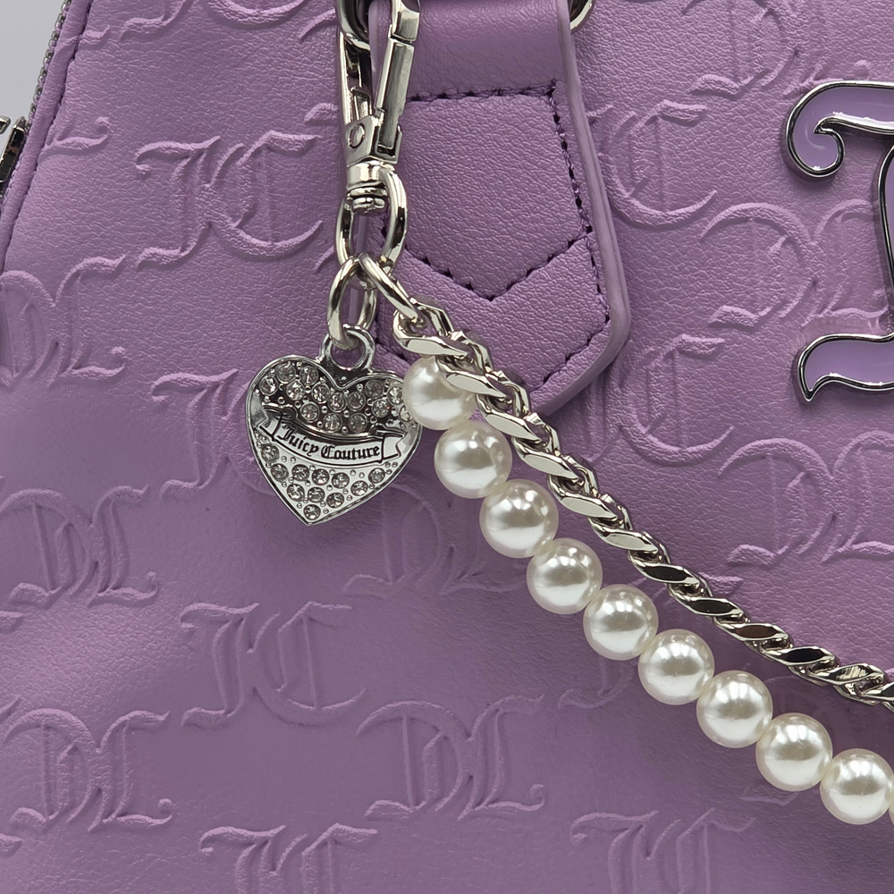Juicy Couture Heritage Sporty Lavender Satchel Bag New - Picture 6 of 9